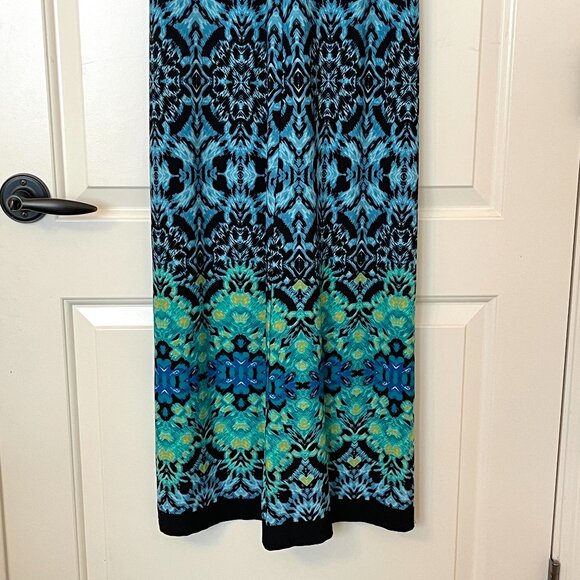 Draper's & Damon's Petites Dress 8P Bead Trim Sleeveless Maxi V Neck - Picture 7 of 9